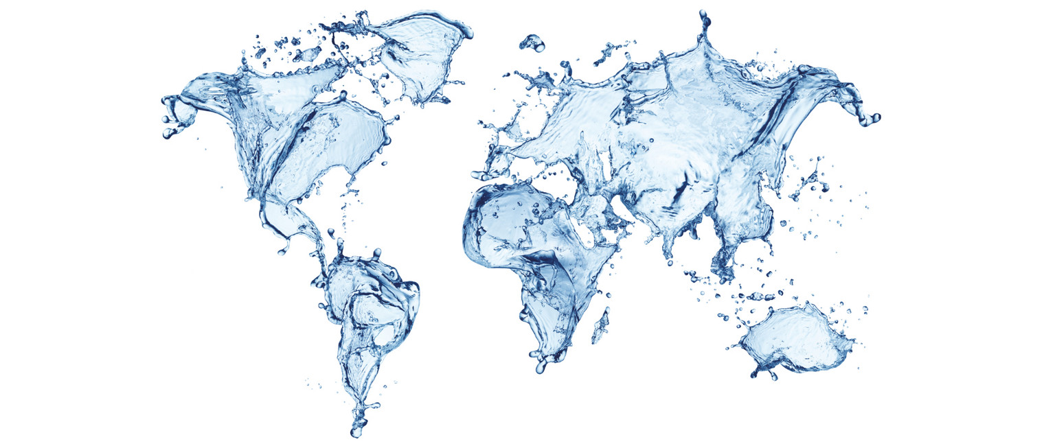 blue water splash (world map) isolated on white background; Shutterstock ID 50716699